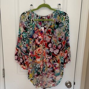 Vibrant Floral Women's Blouse